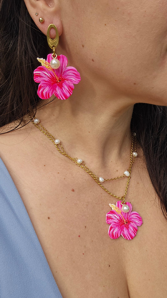 Collar Amapola Fuchia