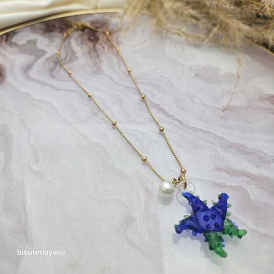 Collar Estrella en cristal soplado