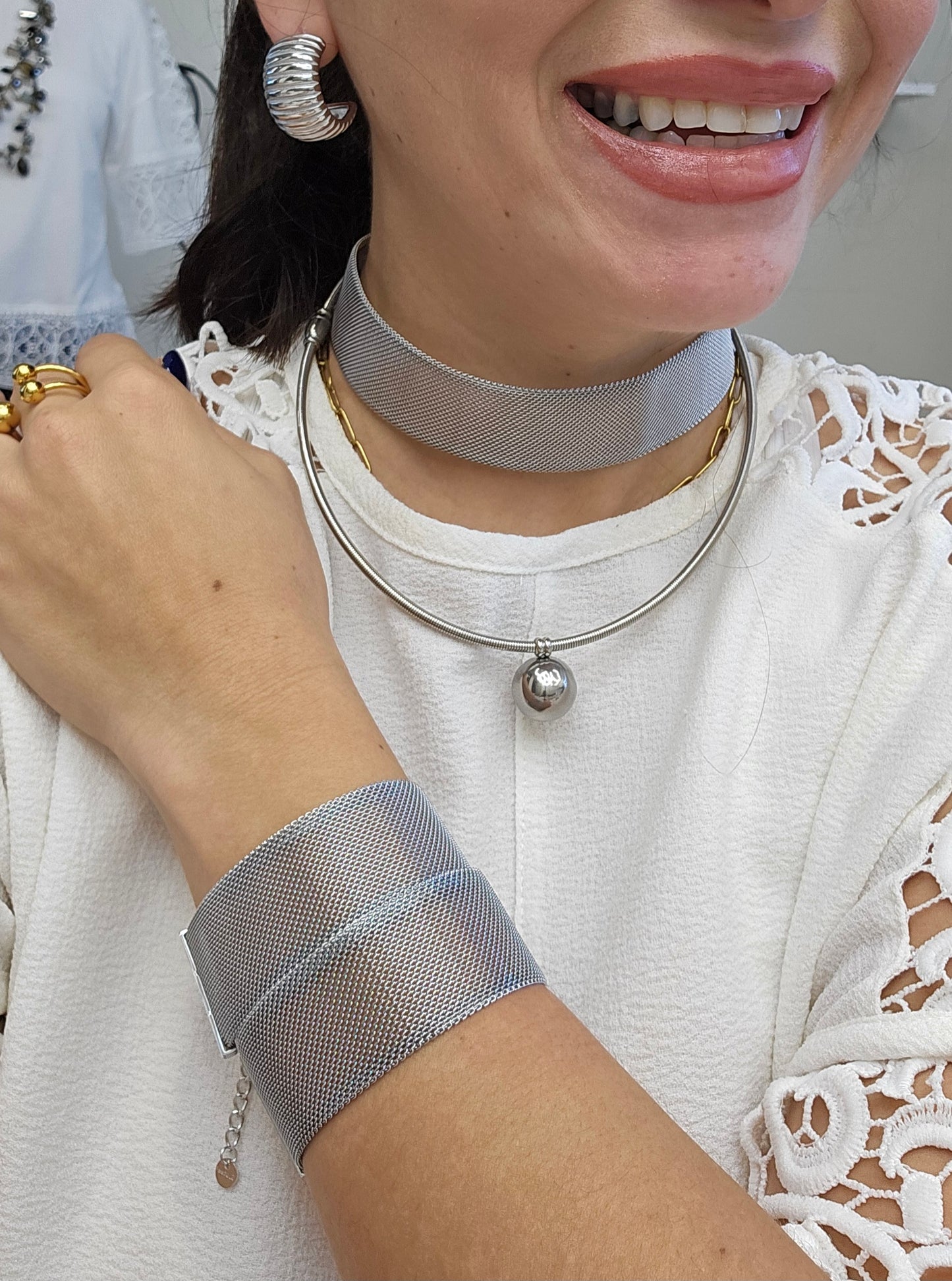 Brazalete Chunky Plata