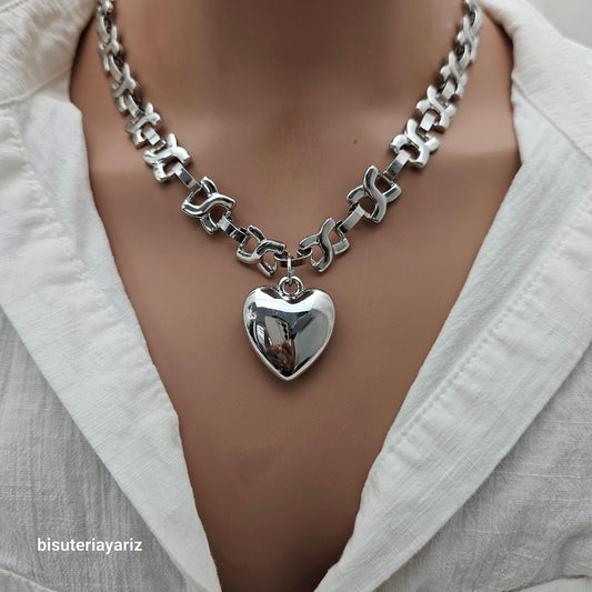 Collar Corazón Plata