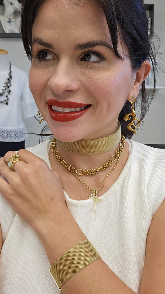 Brazalete Chunky Dorado