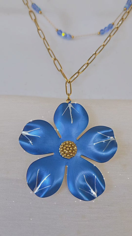 Flor Azul Collar