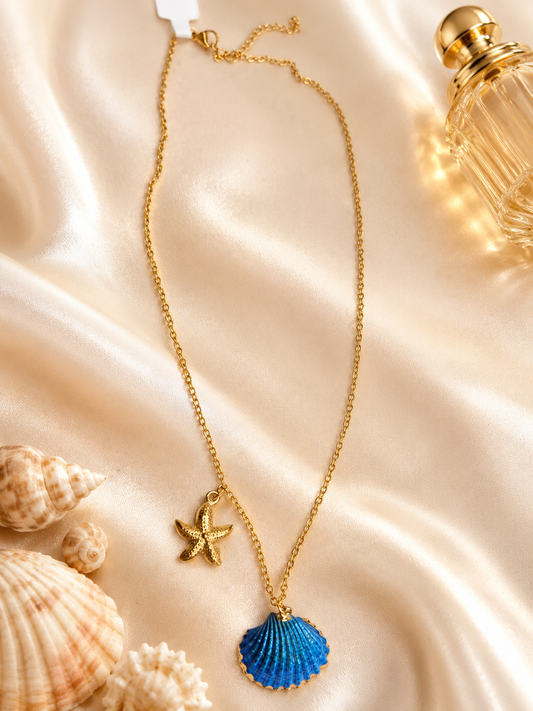 Collar caracol azul