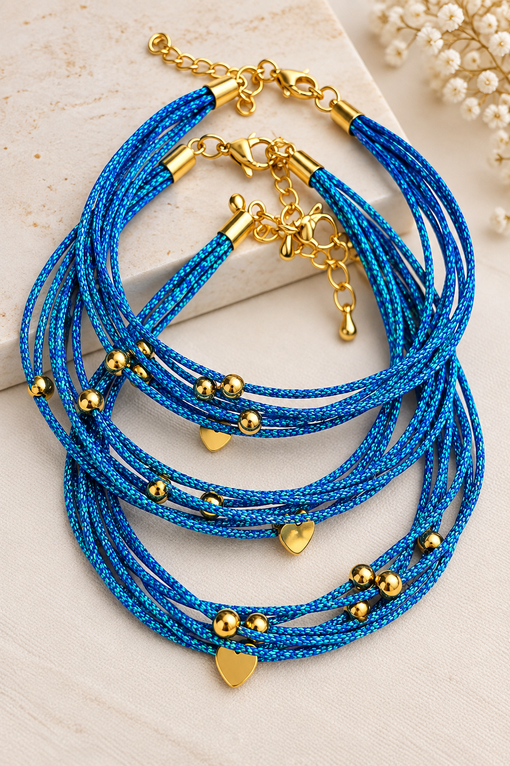 Brazalete Heiza Azul Tornasol