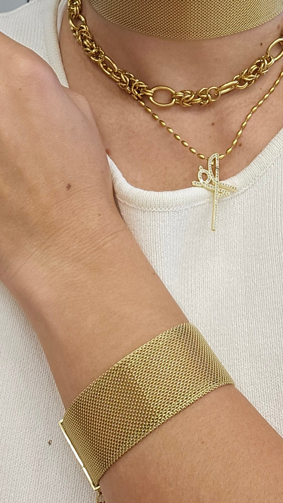 Brazalete Chunky Dorado