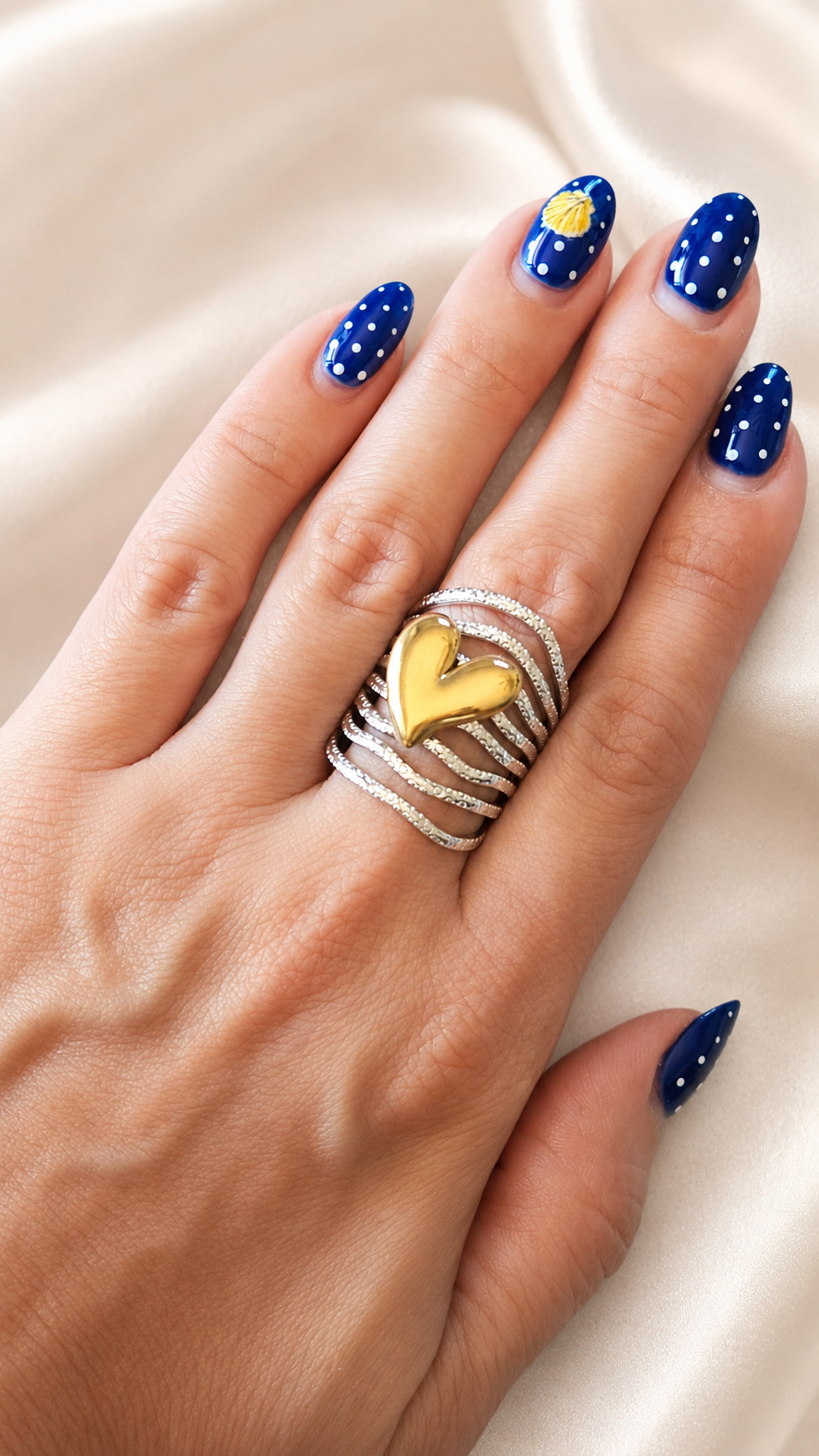 Anillo Corazón Dos tonos
