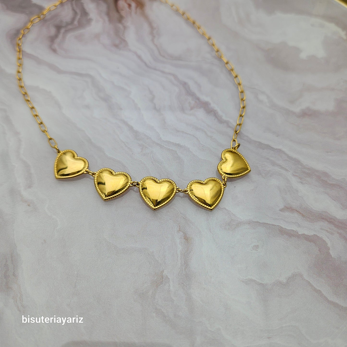 Collar 5 Corazones