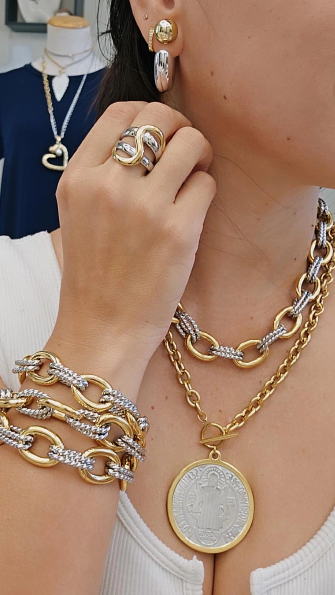 Collar San Benito dos tonos