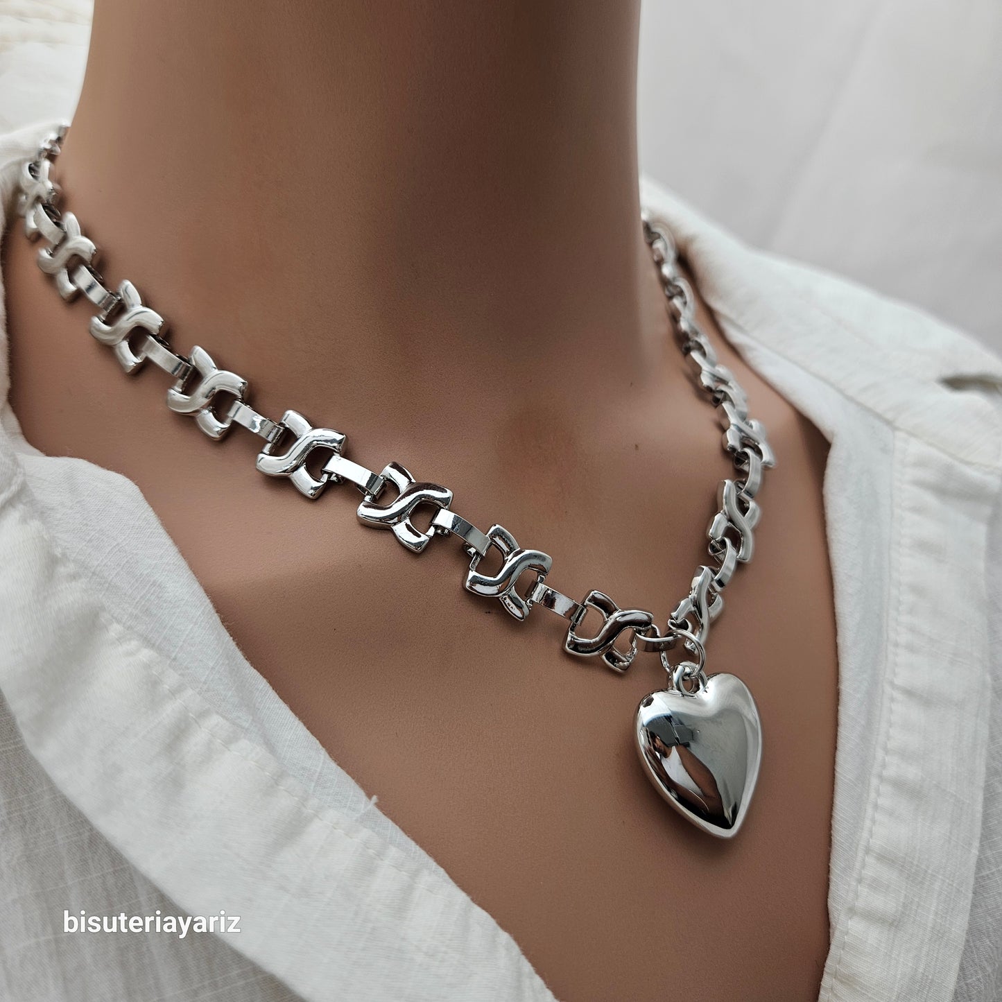 Collar Corazón Plata