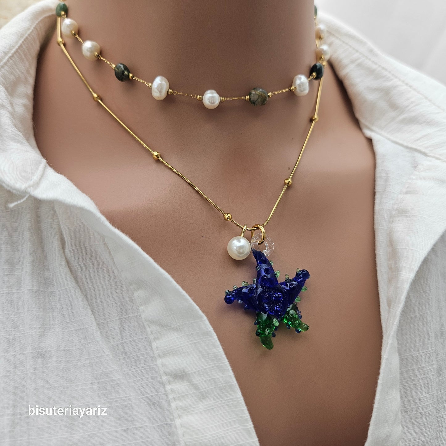 Collar Estrella en cristal soplado