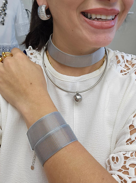 Brazalete Chunky Plata