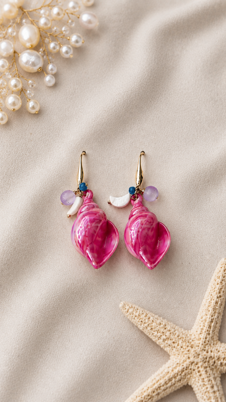 Aretes Reflejos de Coral