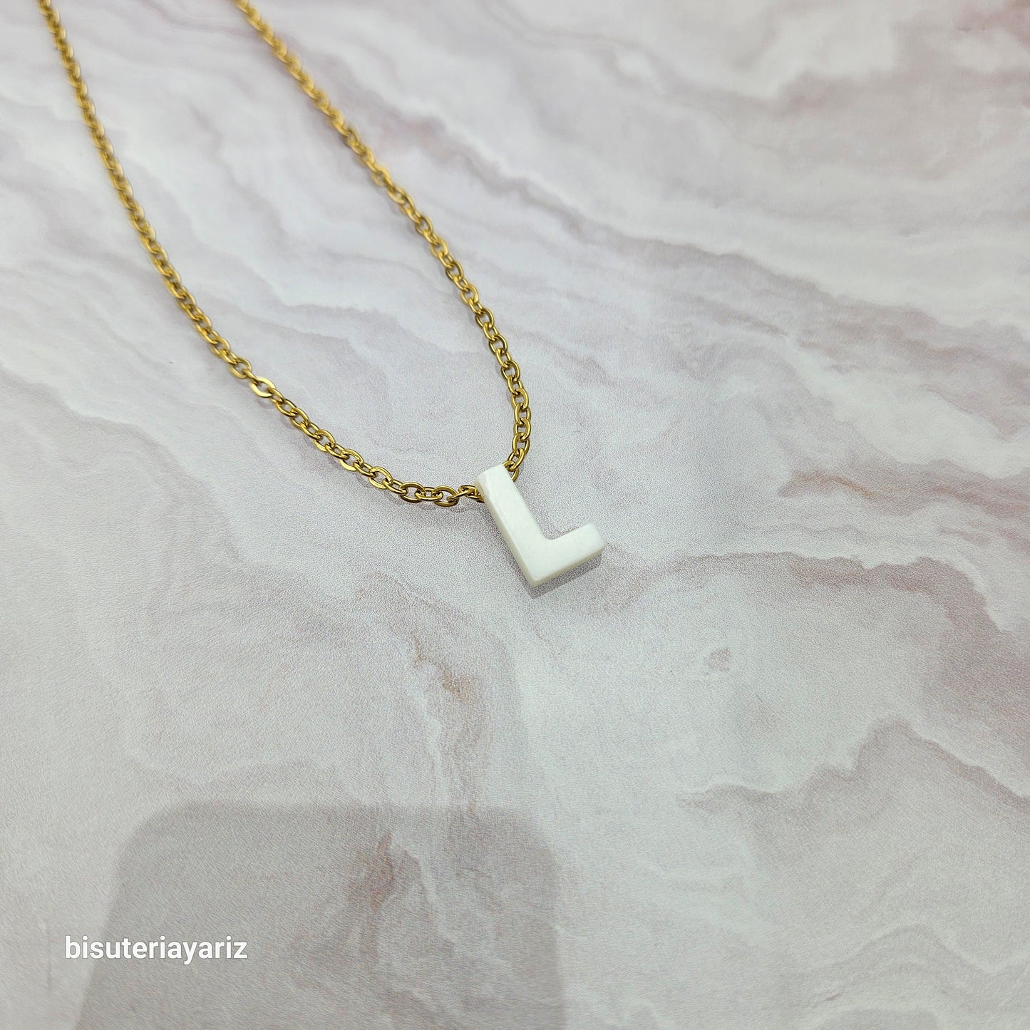 Collar Inicial L Nacar