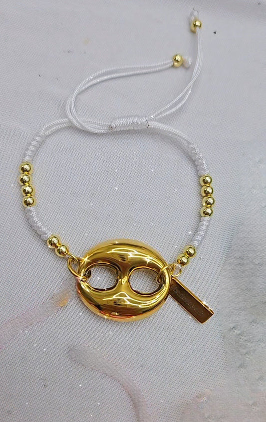 Guççi Brazalete Blanco