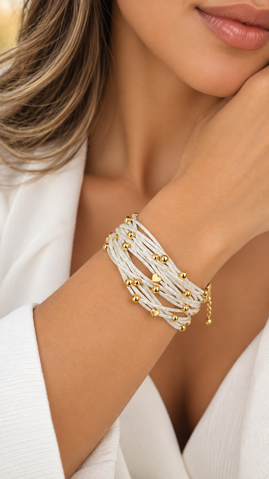 Brazalete Heiza blanco