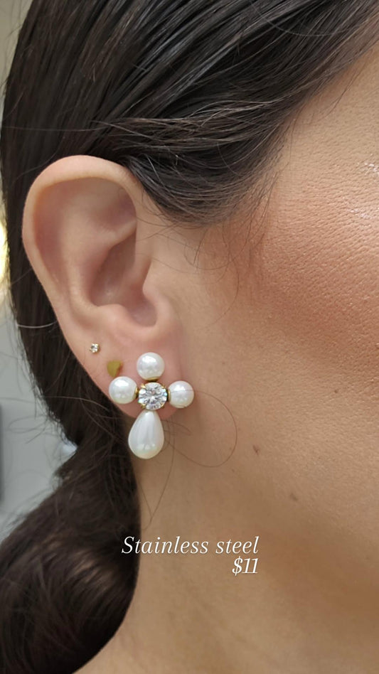 Aretes Cruz y Zirconia