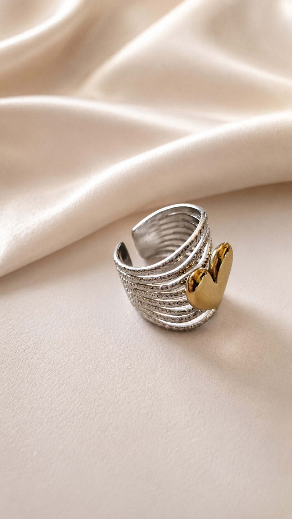 Anillo Corazón Dos tonos