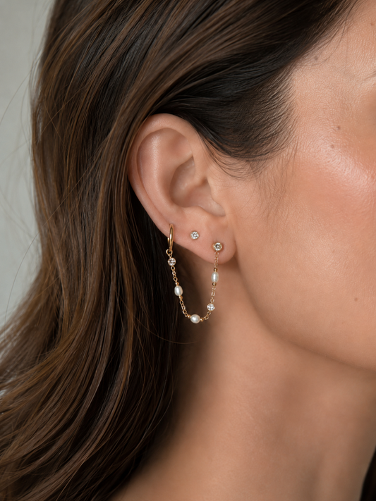 Trio de aretes en stainless steel